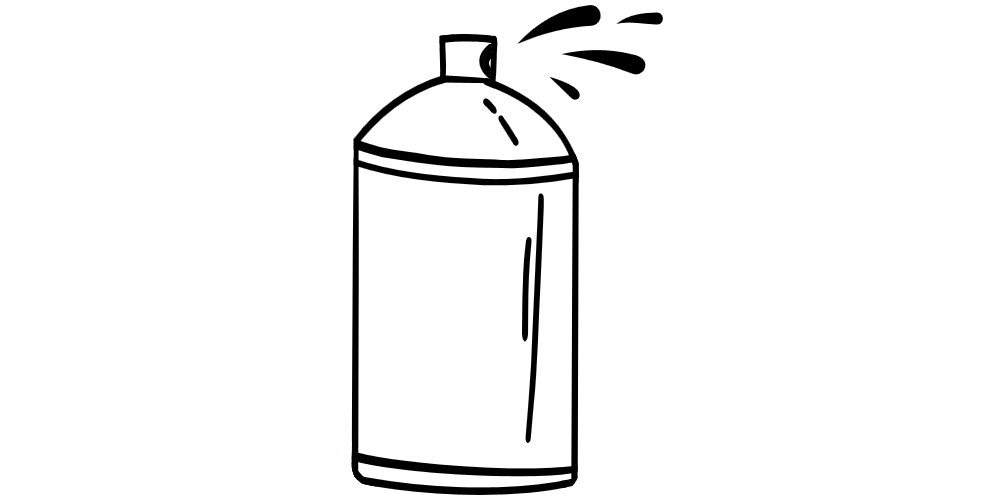 Graphic of a spray paint can
