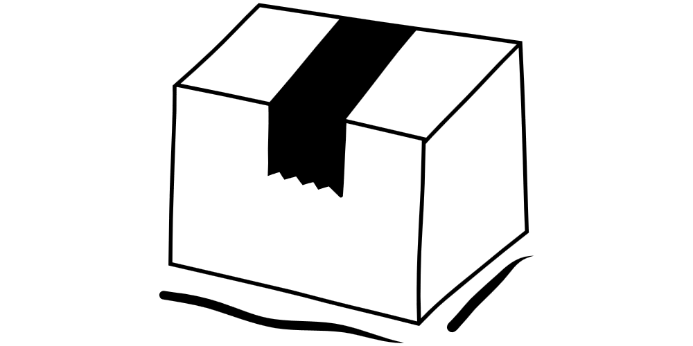 Graphic of a shipping box